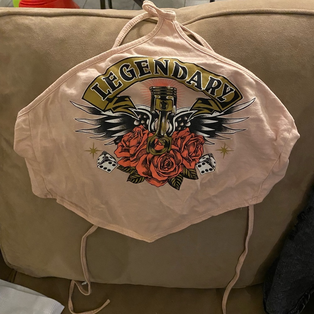 Fashion Nova open back Legendary cropped halter top